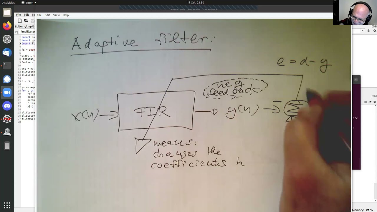 Adaptive FIR LMS filters: Introduction