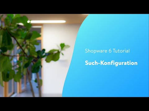 Such-Konfiguration (Shopware 6 Tutorial)
