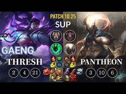 DFM Gaeng Thresh vs Pantheon Sup - KR Patch 10.25