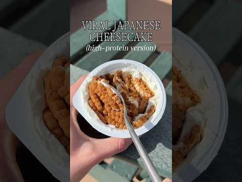 Viral Japanese Cheesecake with extra protein 🍰✨ so so good!