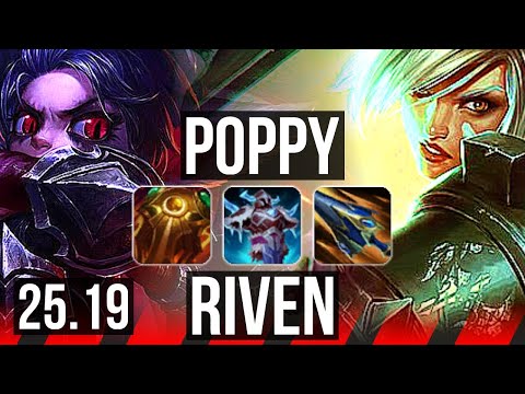 POPPY vs RIVEN (TOP) | 7/0/5, Godlike | EUW Grandmaster | 25.19