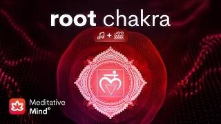 ROOT CHAKRA Healing Vibrational Sound Bath w/ Ocean Sounds | Let Go Worries, Anxiety, Fear