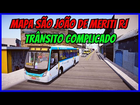 ????Gameplay Mapa São João de Meriti RJ V2 Linha 106 | Proton Bus Simulator | Jogo de Ônibus | PBSU