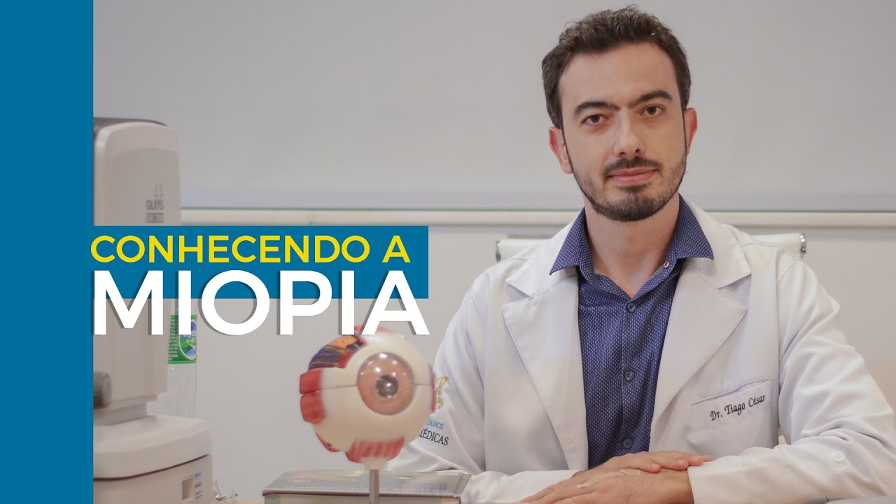 Thumbnail do vídeo sobre miopia