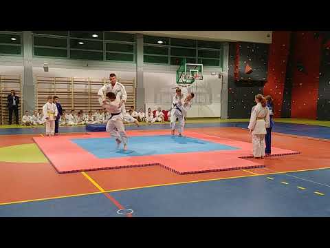 Pokaz UKS Judo Wolbrom z okazji otwarcia nowej hali sportowej w Wolbromiu