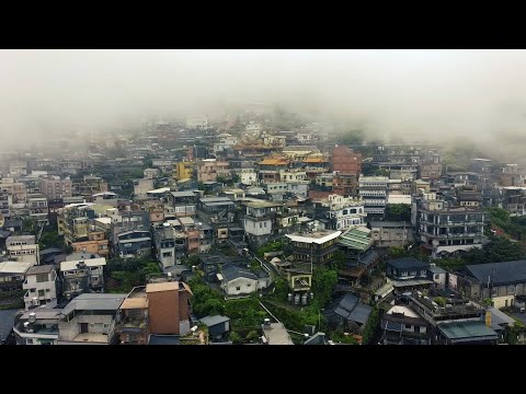 Jiufen Jiufen fotografia aérea drone Nova cidade de Taipei Distrito de Ruifang Nova cidade de Taipei Taiwan