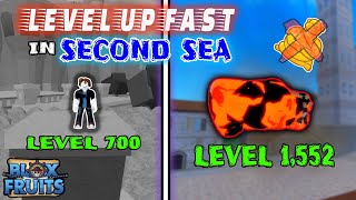 BEST TIPS on how to LEVEL UP FAST in the Second Sea using MAGMA FRUIT in BLOX FRUITS 2024