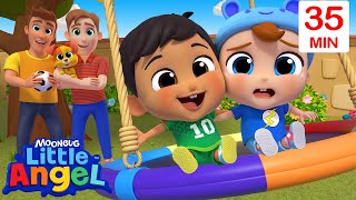 Outdoor Playtime on the Swing! | Manny & Baby John + More @LittleAngel Kids Songs & Nursery Rhymes