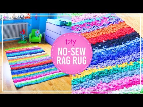 DIY No Sew Rag Rug