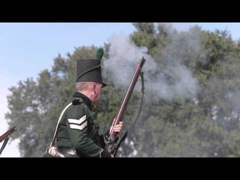 Muskets and cannon blast during the Battle of New Orleans anniversary
