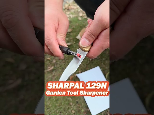 Vídeo relacionado con SHARPAL 129N Afiladora para hachas y cuchillas de herramientas de jardín, podaderas, tijeras cortasetos, hachas, machetes, cuchillas de cortacéspedes