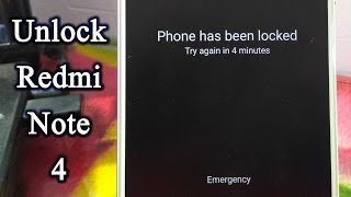Redmi Note 4 Pattern Unlock Mi unlock