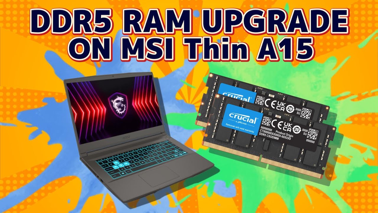 How to open & install Memory RAM Upgrade in MSI Thin A15 Gaming Laptop