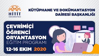 Çevrimiçi Öğrenci Oryantasyon Eğitimi - Kütüphane ve Dokümantasyon Dai