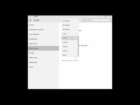 How to change power and sleep settings in Windows 10