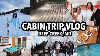 LIT CABIN TRIP VLOG W/ MY LAW SCHOOL FRIENDS (skiing, tubing, games, & having fun!)