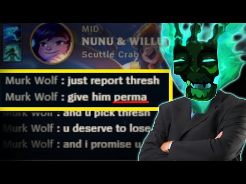 They really THREATENED me for Playing Thresh Top