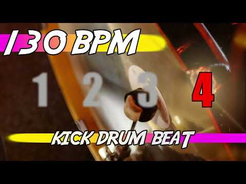 ✅ 130 BPM Kick Drum Beat 🥁 10 minutes backing track