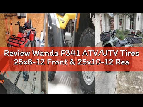 Review Wanda P341 ATV/UTV Tires 25x8-12 Front & 25x10-12 Rear Solid Mud, Set of 4