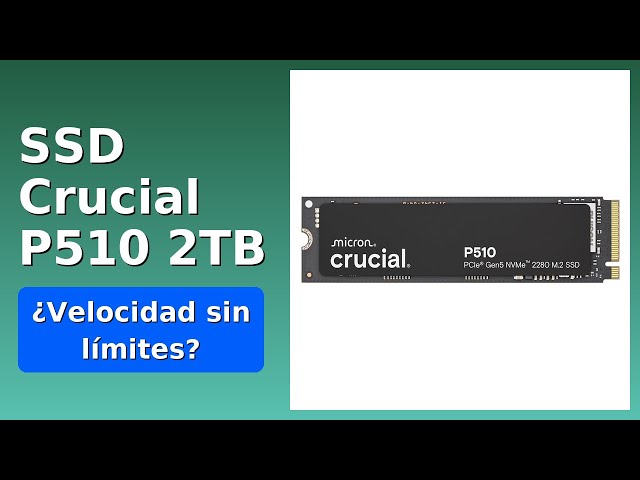 Vídeo relacionado con Crucial P510 SSD 1TB PCIe 5.0 x5 Gen5 NVMe M.2, Velocidades de lectura hasta 11.000 MB/s, escritura 9.500 MB/s, Ordenador Portátil y de Sobremesa, TLC NAND, Disco Duro Interno- CT1000P510SSD8-01