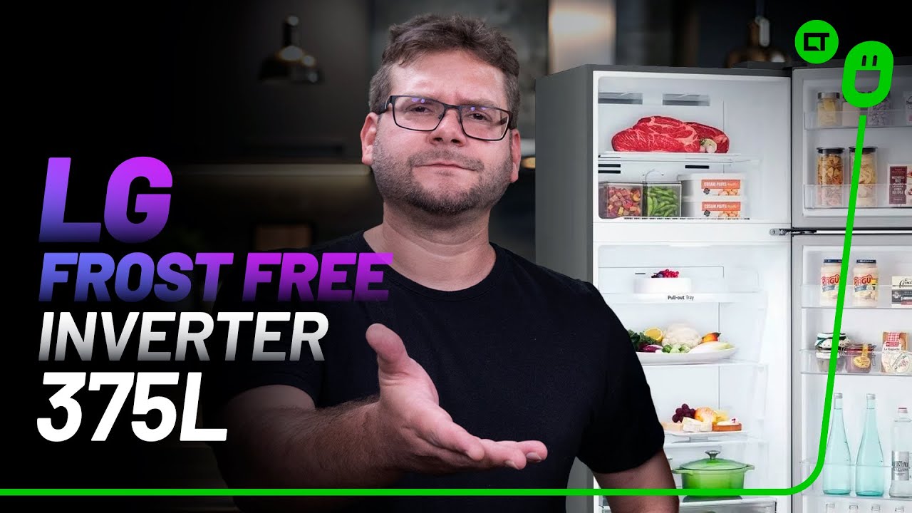 Miniatura da avaliação em vídeo de Geladeira LG Frost Free Inverter 395L Duplex Inox Look - 127V