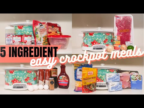 5 INGREDIENT OR LESS CROCKPOT MEALS ON A BUDGET! EASY CROCKPOT MEALS FOR THE FAMILY