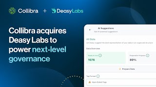 A game-changer for your AI initiatives - Deasy Labs is now part of Collibra