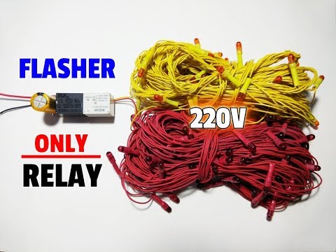 How To Make 220V Light Flasher Using Only Relay..No IC..No Transistor..No Resistor..Simple Flasher.. Video