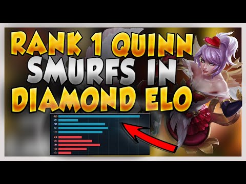WHEN THE #1 QUINN PLAYS IN HIGH DIAMOND ELO (STOMPING WITH WRONG RUNES TOP LANE) - League of Legends