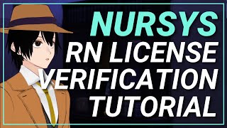 How to verify license via NURSYS  | California RN License endorsement