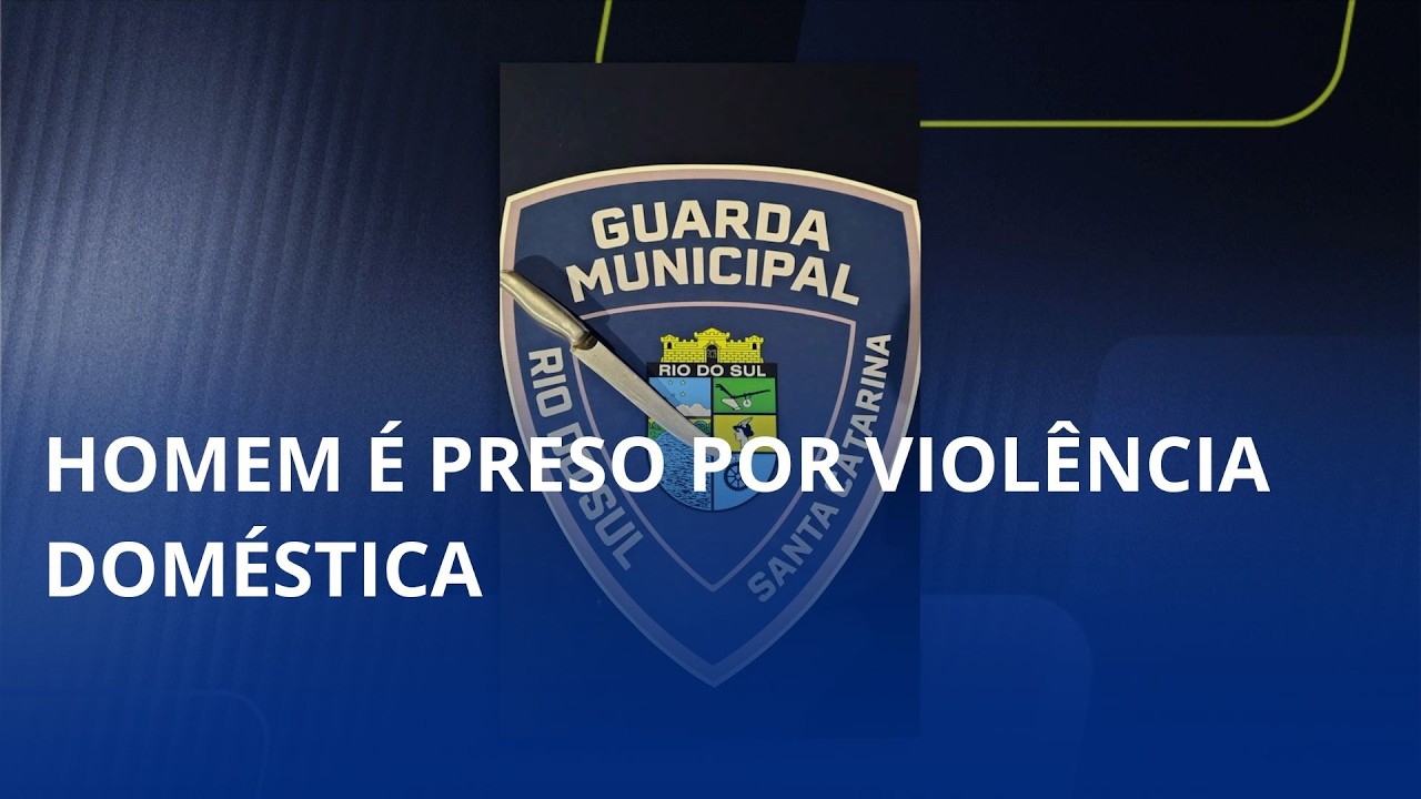 Homem é preso por violência doméstica. Ele portava faca de açougueiro quando foi detido