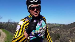 Here's us riding the first switchbacks on the New Millennium Trail.