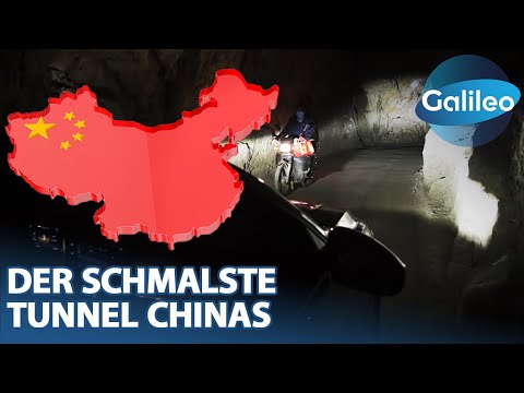 Nichts für schwache Nerven: Der schmalste Tunnel Chinas