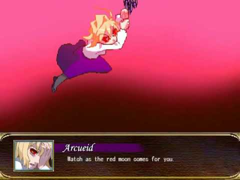 Red Arcueid crushes Magical Amber with the crimson moon