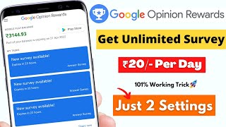 How to Get Unlimited Survey in Google Opinion Rewards 2022 - Earn High Money from Opinion Rewards 💸🚀
