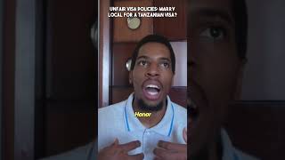 Would You get married for a visa? #tanzania