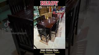 Ready aneka meja makan kayu yang minimalis dan aestetic tentunya harga termurah