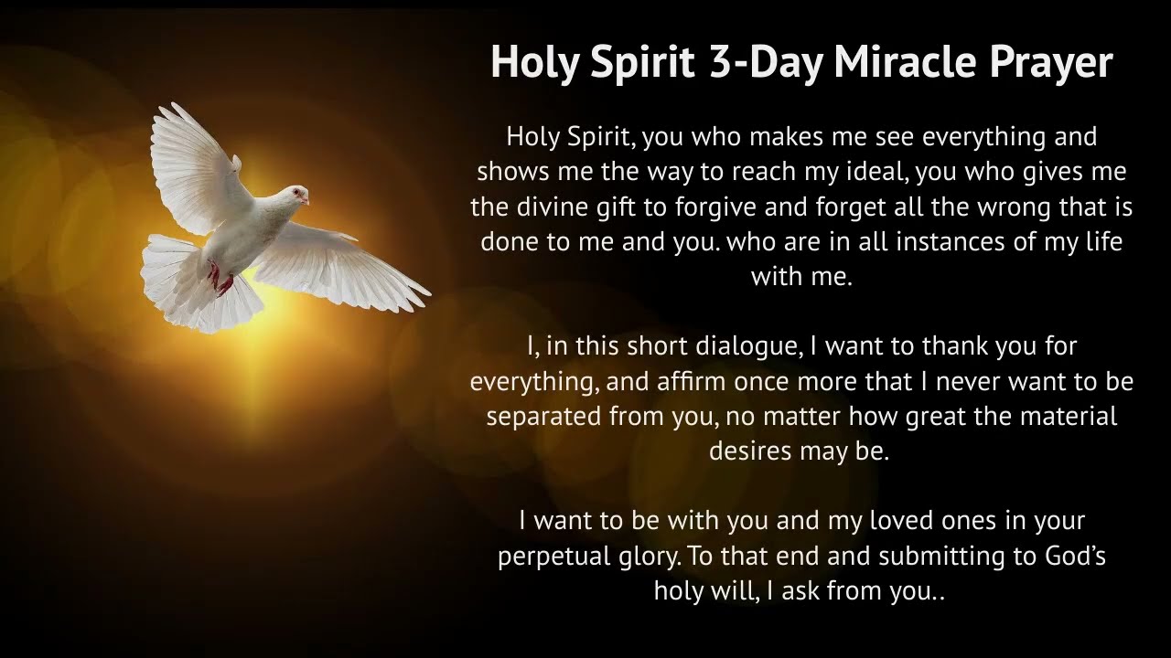 Holy Spirit 3-Day Miracle Prayer