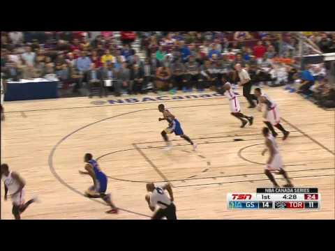 Jared Sullinger Blocks Ian Clark   Warriors vs Raptors   October 1, 2016   2016 17 NBA Preseason