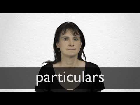 particulars meaning particulars meaning