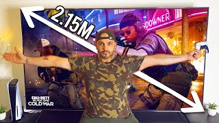 Je teste une télé ready for ps5 de 85 pouces 4k 120hz 7ms test sur cold war 