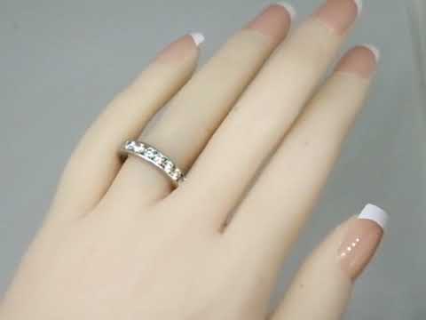 Diamond half eternity ring