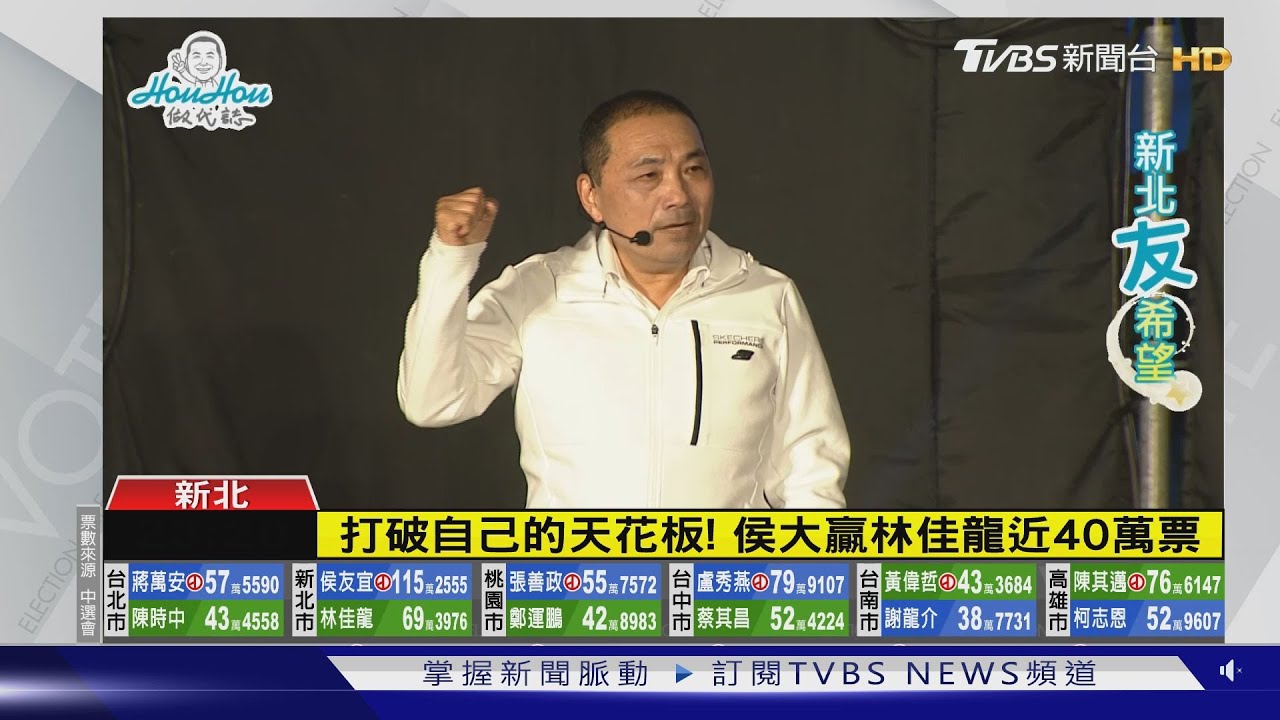 放眼2024？侯友宜大贏林佳龍近40萬票　狂喊「中華民國」