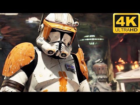 BATTLE OF GEONOSIS: Clone Troopers vs CIS Battle Droids - Star Wars: Battlefront 2 (PS5, 4K, HDR)