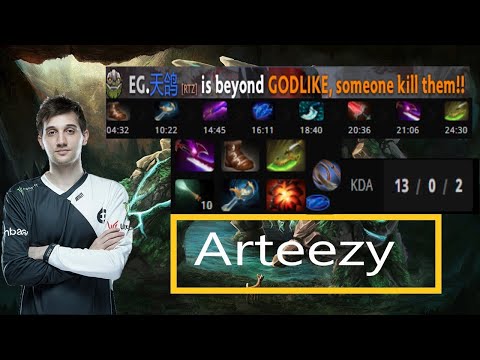 Arteezy Tiny Carry Gameplay Patch 7.31 - Dota 2 Full Game Player Perspective ! Beyond Godlike !