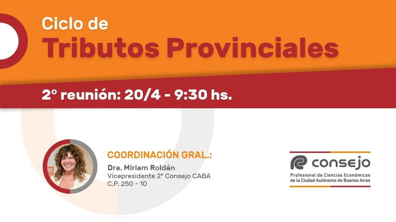 Ref. 2609NV. Ciclo Tributos Provinciales 2° Reunión 2026