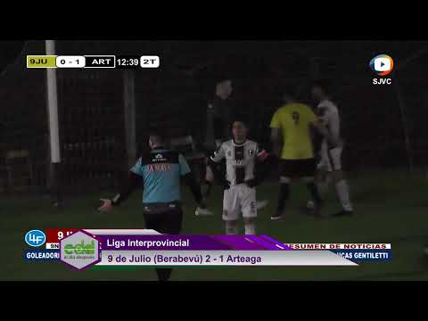 9 DE JULIO DE BERABEVÚ 2 VS 1 ARTEAGA | Liga Interprovincial - Fecha 9