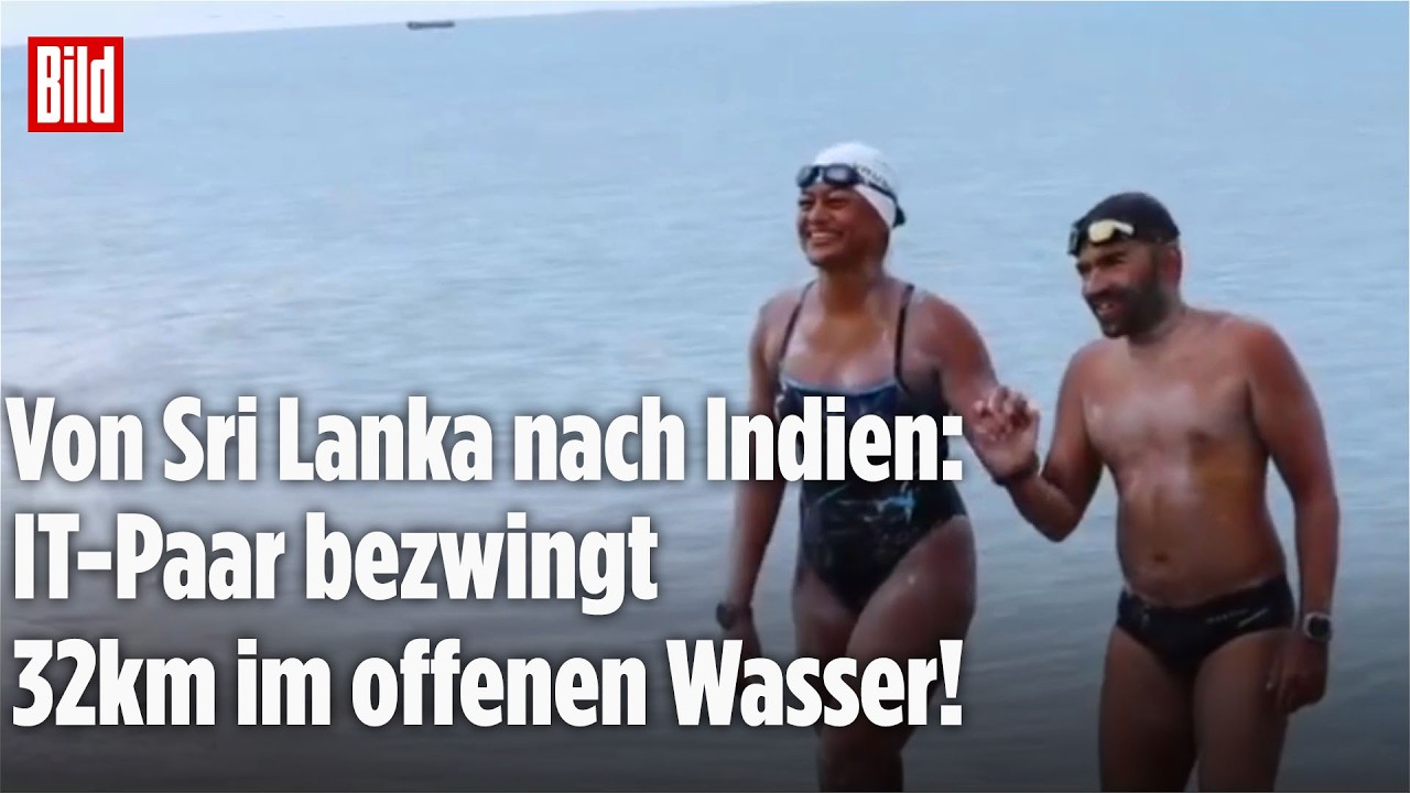 Kraftprobe im Ozean: Paar schwimmt 10 Stunden von Sri Lanka nach Indien durch offenes Meer!