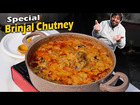 Special Brinjal Chutney Side dish for Biryani | Tasty Cooking with Jabbar Bhai...