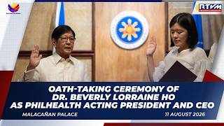 Oath-taking Ceremony of Dr. Beverly Lorraine Ho as PhilHealth Acting President and CEO